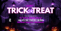 Lila Halloween Party ปกอีเวนต์บน Facebook Template