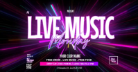 Purple Live Music Event Facebook Shared Image Template