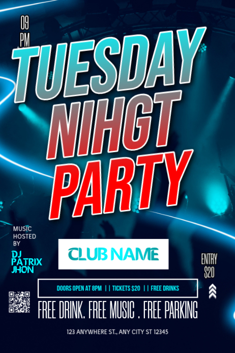 Unhu Poster Ungu Nightclub Party Poster Templat | PosterMyWall