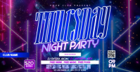Purple Night Party Facebook Event Cover Template