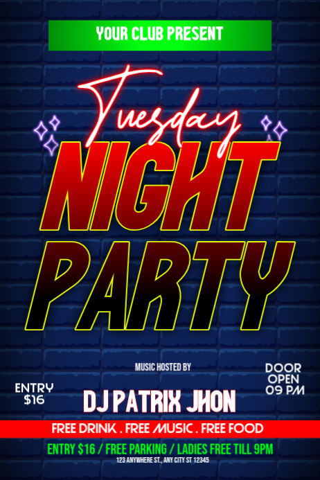 Ungu Night Party Poster-Vorlage | PosterMyWall