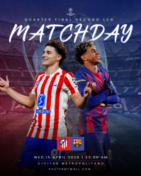 Ungu Profesional Football Match Instagram Portrait template