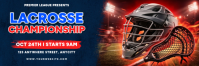 Purple Lacrosse Championship Twitter Banner Template