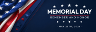 Ungu Profesional Memorial Day Tajuk Twitter template