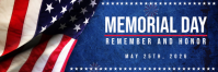 Ungu Profesional Memorial Day Tajuk Twitter template