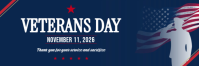 Purple Veterans Day Twitter 标题 Template