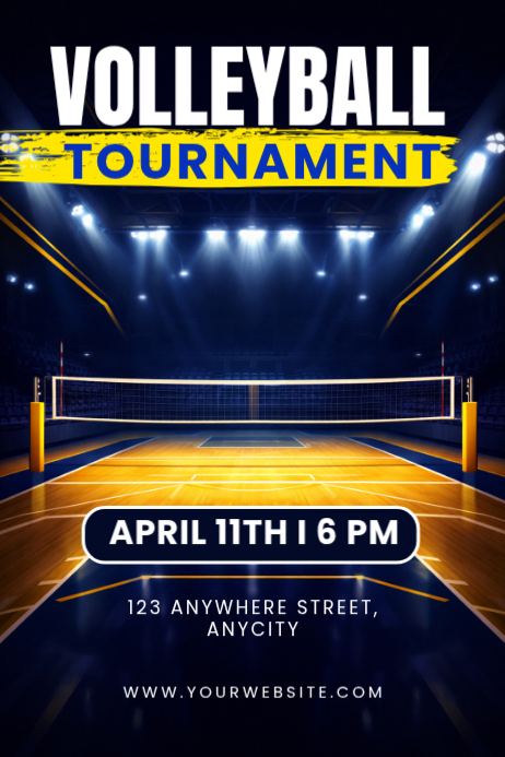 Ungu Profesional Volleyball Tournament Poster Template | PosterMyWall