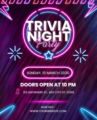 Ungu Trivia Night Party Instagram Portrait template