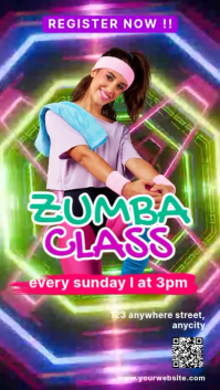 Ungu Zumba Class Reel Instagram Video template