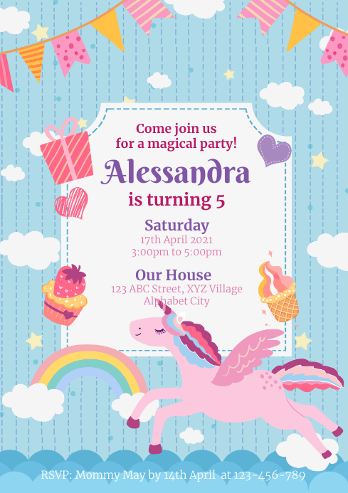 Modele Invitation Anniversaire Licorne Postermywall Modele Invitation Anniversaire Licorne Postermywall