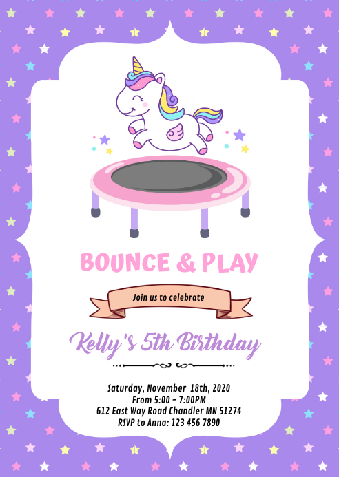 Modele Invitation De Maison De Rebond De Licorne Postermywall Modele Invitation De Maison De Rebond De Licorne Postermywall