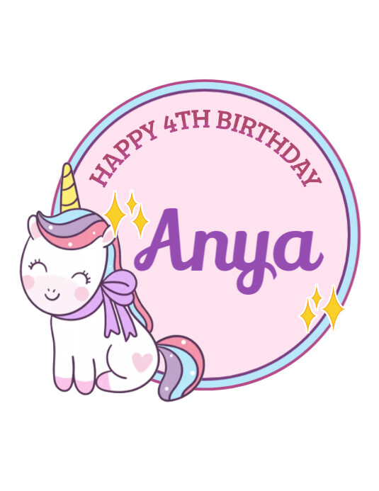 Unicorn Cake Topper PosterMyWall