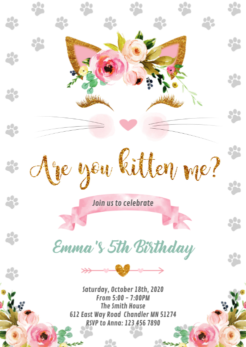 Modele Invitation Anniversaire Princesse Chat Licorne Postermywall Modele Invitation Anniversaire Princesse Chat Licorne Postermywall