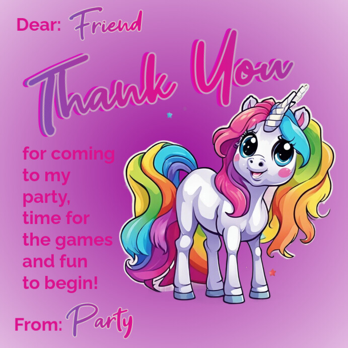 Lot De 8 Cartes De Remerciement "We Heart Unicorn" Avec Enveloppes Roses - Format A6 (11x15 Cm) - Pour Anniversaire, Cadeau