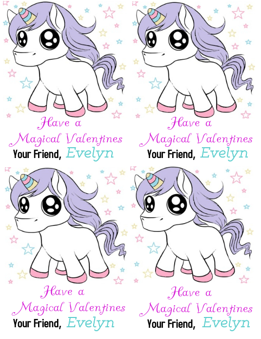 Copy of Unicorn Valentines | PosterMyWall