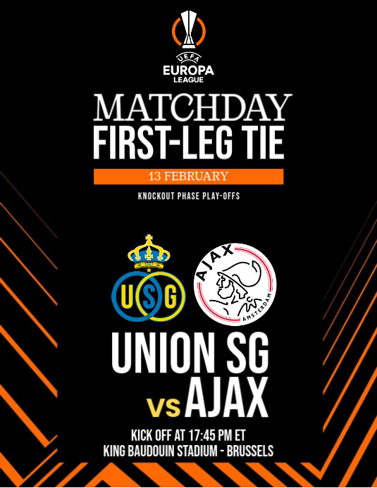 Union SG VS Ajax Flyer (US Letter) template
