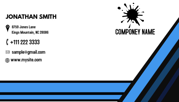 unique business card address componey card Template | PosterMyWall