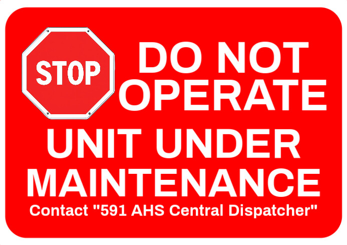 Unit Under Maintenance Sign Board Template | PosterMyWall