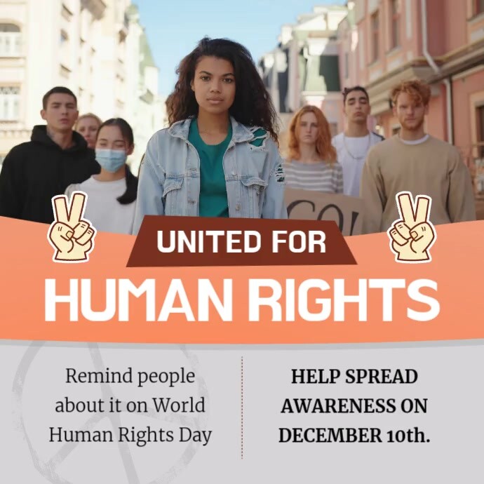 Human Rights Square United for Human Rights Square Video Template | PosterMyWall