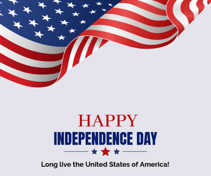 United States of America Happy independence day template Retângulo médio
