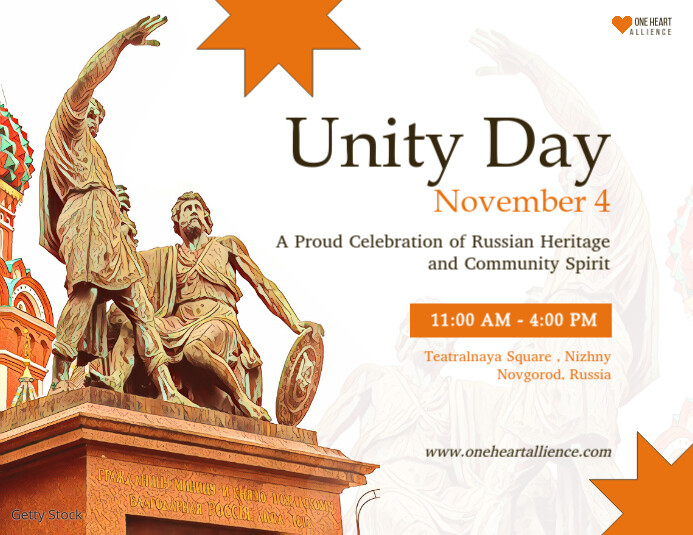 Unity Day Russia Event Flyer (US Letter) template