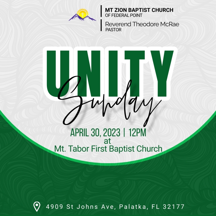 Unity Sunday Template | PosterMyWall
