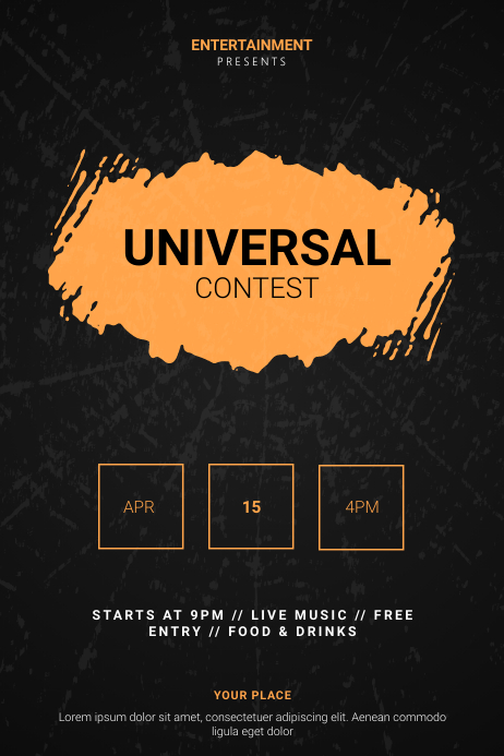 Folheto De Modelo De Panfleto De Concurso Universal De Postermywall