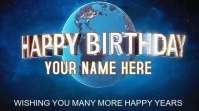 Universal studios birthday animation template Digital Display (16:9)