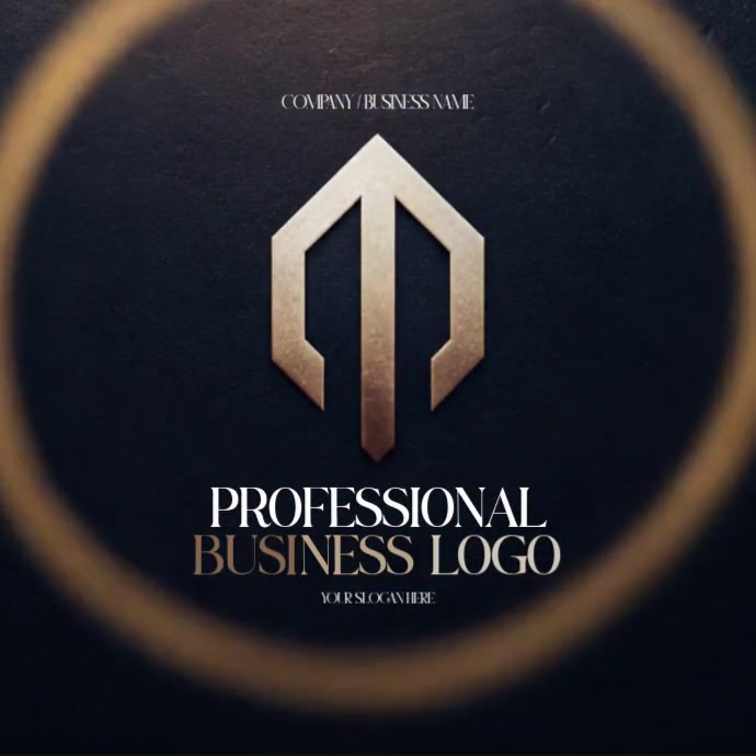 Universal unique video loop logo design template