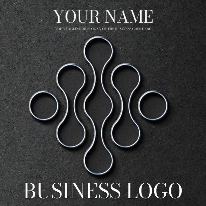 Universal unique video loop logo design template