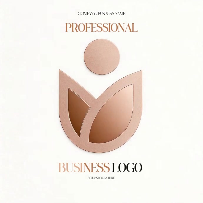 Universal unique video loop logo design template Square (1:1)