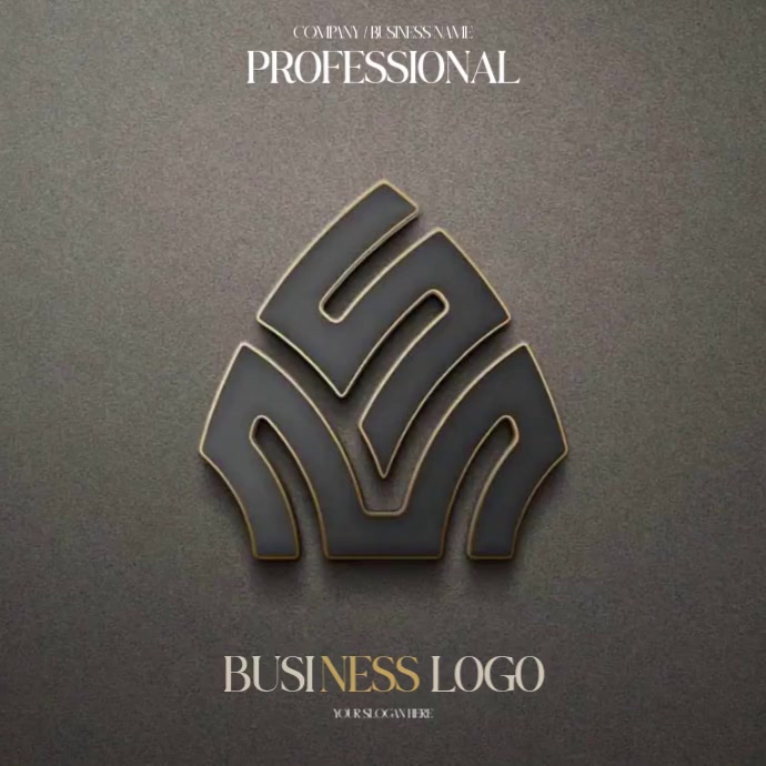 Universal unique video loop logo design template Vierkant (1:1)
