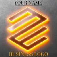 Universal unique video loop neon logo design template