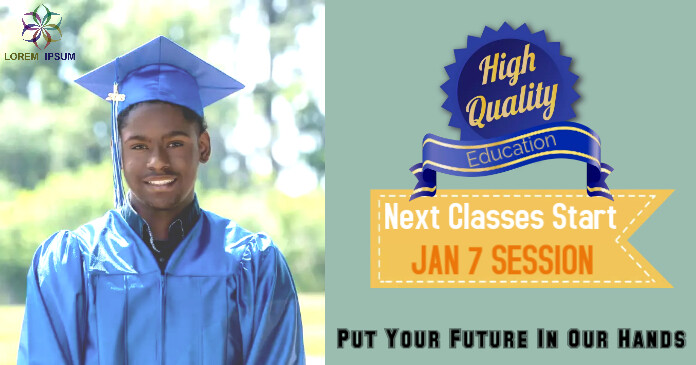 university, high school, college, degree, graduation, senior Facebook Shared Image template