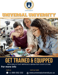 University Admission Ad Flyer (US Letter) template
