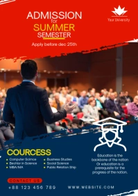 University Admission Flyer A2 template