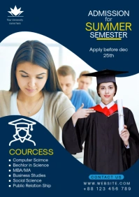 University Admission Flyer A1 template
