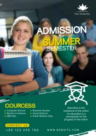 University Admission Flyer A6 template