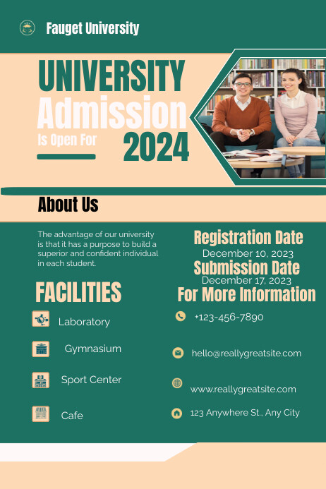 University admission poster template | PosterMyWall