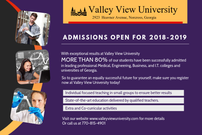 University Admissions Open Ad Poster Template | PosterMyWall
