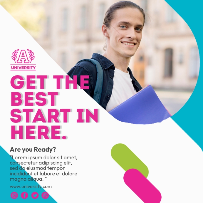 Copy of University Application Ads Template | PosterMyWall