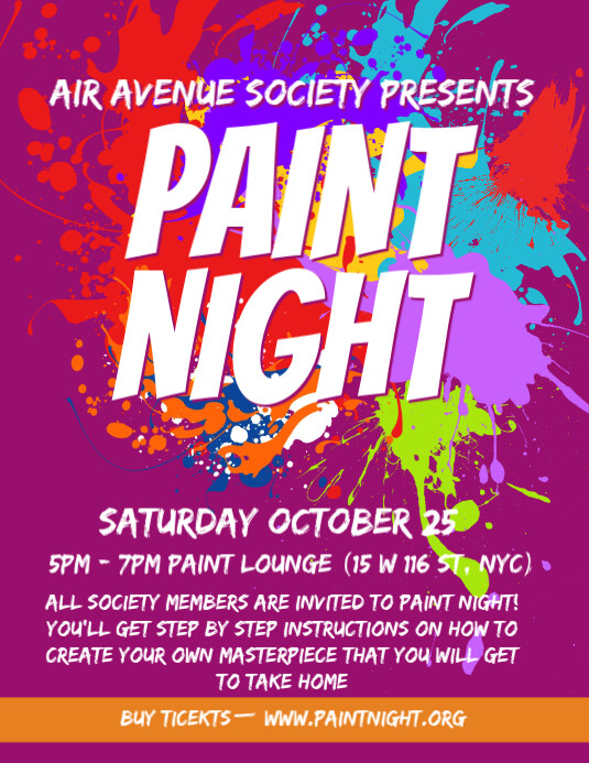 Copy of University Paint Night Event Flyer Design PosterMyWall
