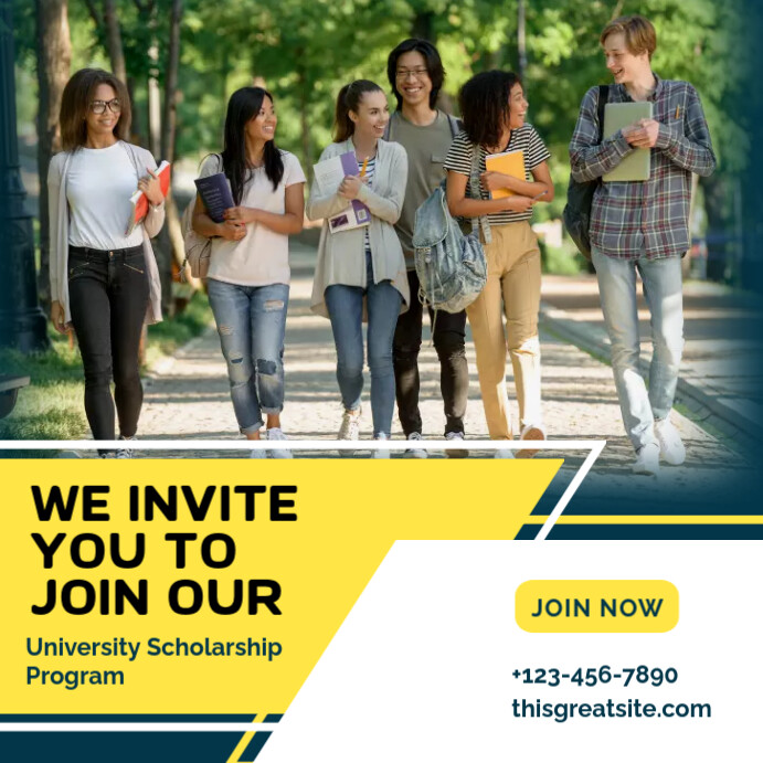 College Program Post University Scholarship Program Template | PosterMyWall