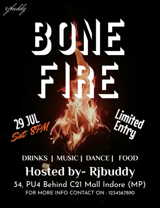 Copy of Unleash the Fiery Potential of Bone Fire | PosterMyWall