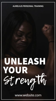 Unleash your strength fitness generic adverti Instagram Story template