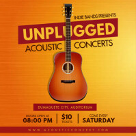Concert Ad Examples Unplugged Acoustic Rock Concert Ad Template | PosterMyWall