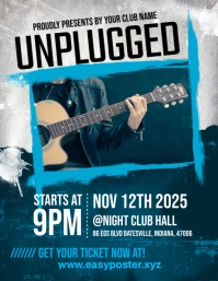 Unplugged Concert Flyer template