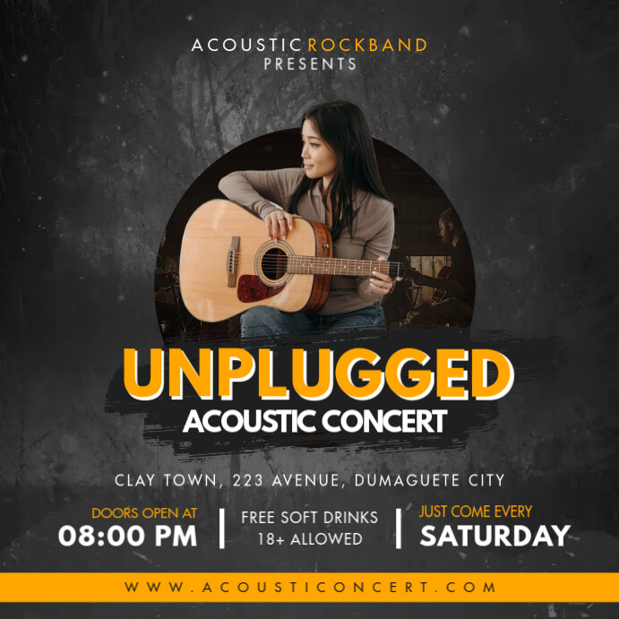 Concert Ad Examples Copy of Unplugged Local Concert Advert | PosterMyWall