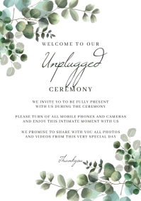 Unplugged Wedding Sign A2 template
