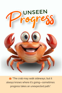 UNSEEN PROGRESS Poster template